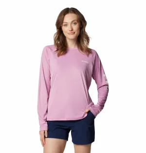 Columbia Women Purple Tidal Tee II Long Sleeve (Sun Protection) Fresh Trend VintageWash