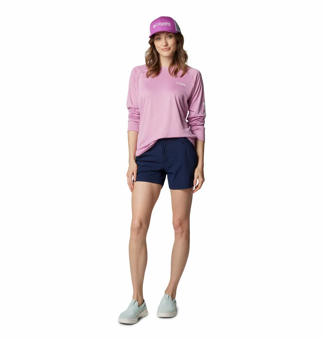 Comfy Style Modern and Soft Columbia Women Purple Tidal Tee II Long Sleeve (Sun Protection)