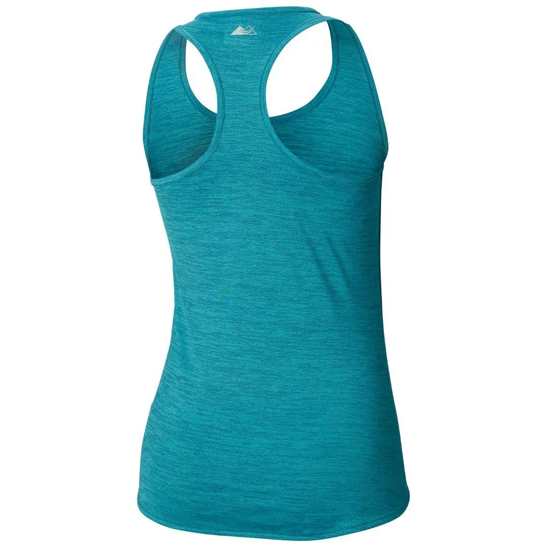 Columbia Women Blue Trinity Trail Tank (Sun Protection) Classic Vibes Eco Certified Textile