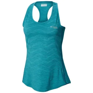 Columbia Women Blue Trinity Trail Tank (Sun Protection) Soft Comfort Wear Essential Piece