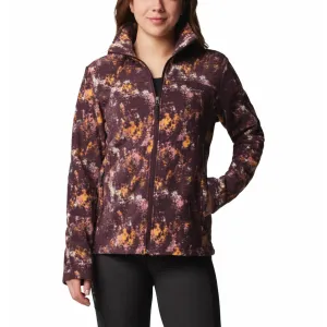 wallet Fleece Lined Interior Columbia Women Red Fast Trek Printed Jkt