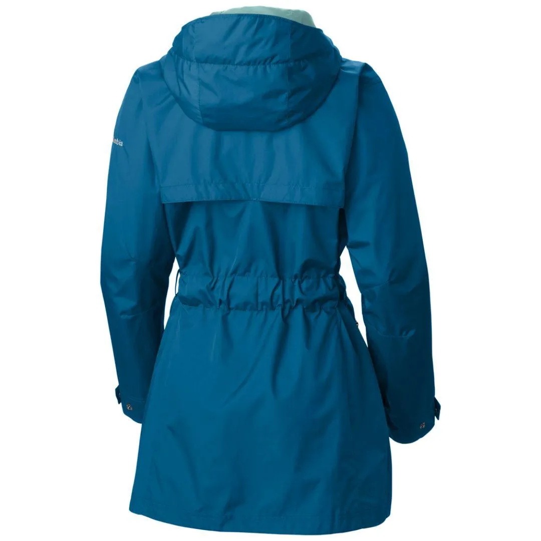 Collar Options slim fit Columbia Women Blue Pardon My Trench Rain Jacket