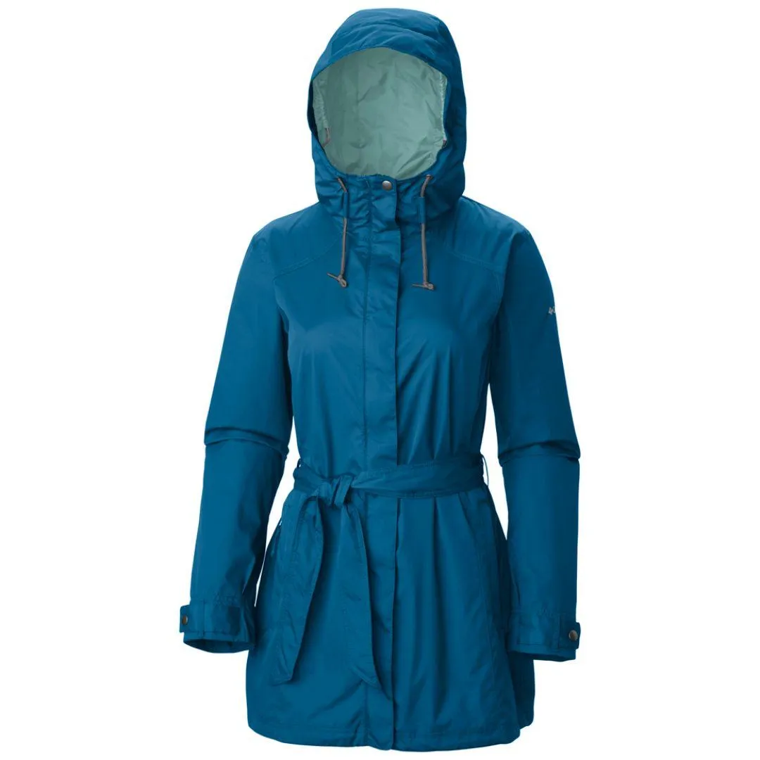 Columbia Women Blue Pardon My Trench Rain Jacket Travel Essential