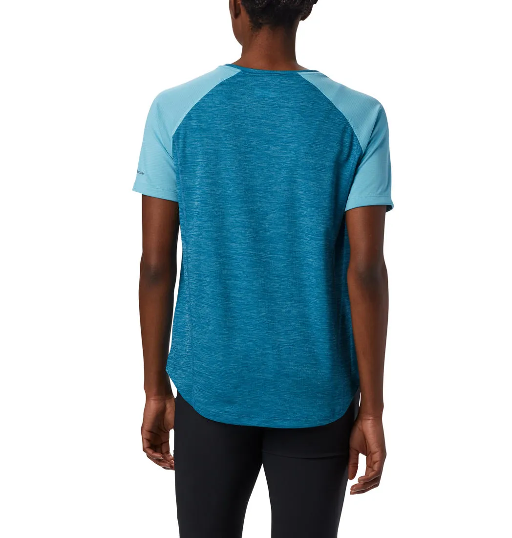 Rayon blend Columbia Women Blue Bryce Peak Short Sleeve (Sun Protection)