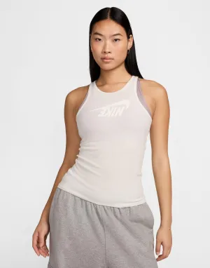 Stylish piece Feminine Touch Ribbed Tank Top