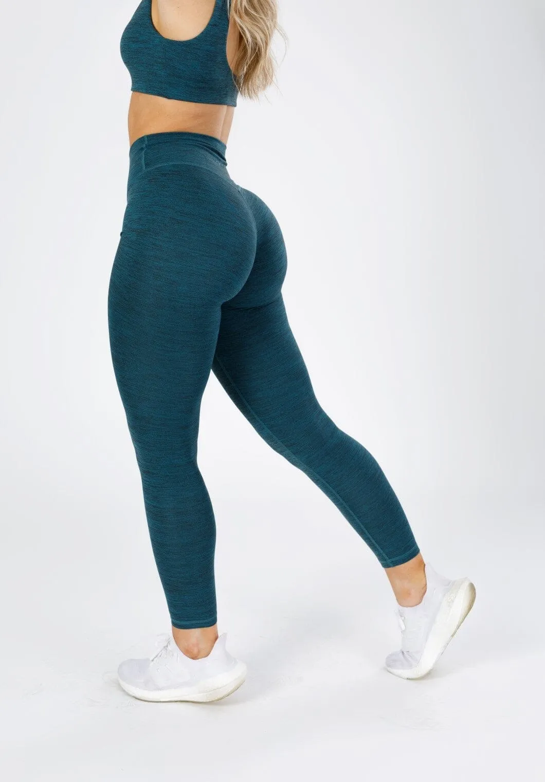 Second Skin Feel Pocket Design Reluna Spacedye Original Sculptseam? Legging Green Static