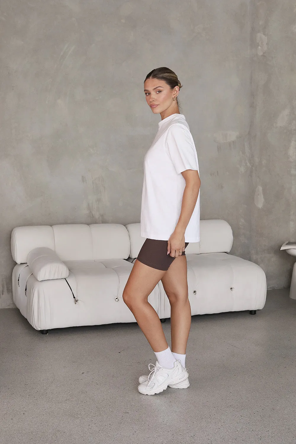 Street Trend Look Casual Layer Wear Base Crew Tee