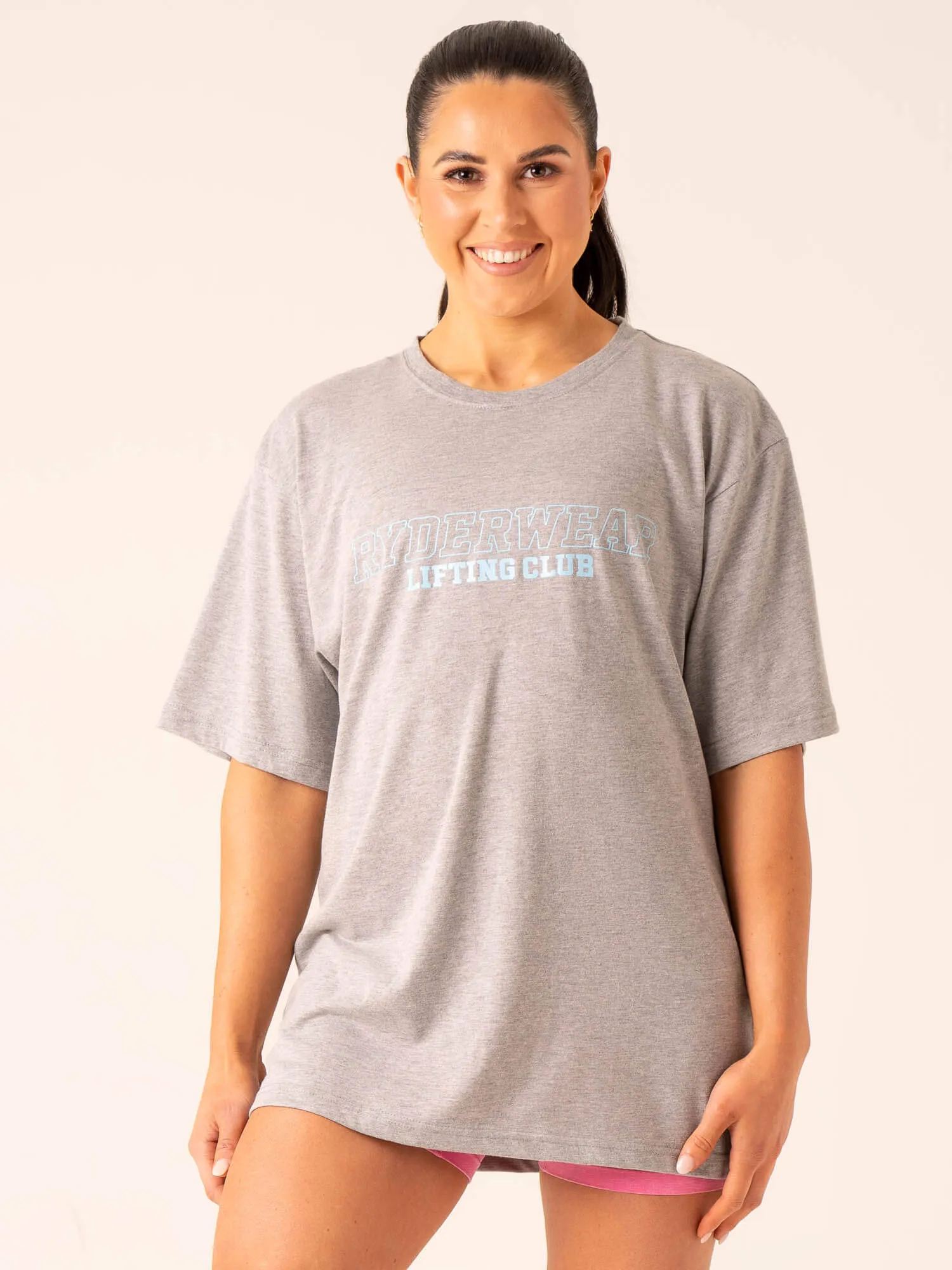Street Smart Fashion and Comfort Lifting Club T-Shirt - Grey Marl