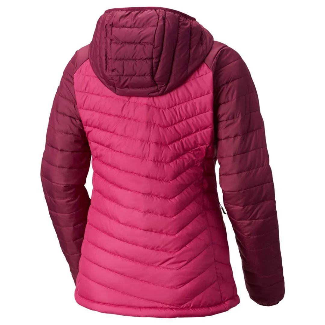 Columbia Women Red Powder Lite Hooded Jacket Button-up