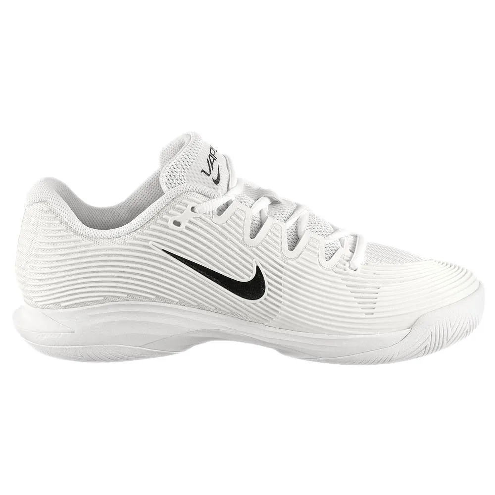 Cushioned Footbed Ergonomic Shape Nike Women's Air Zoom Vapor 12 - White/Black