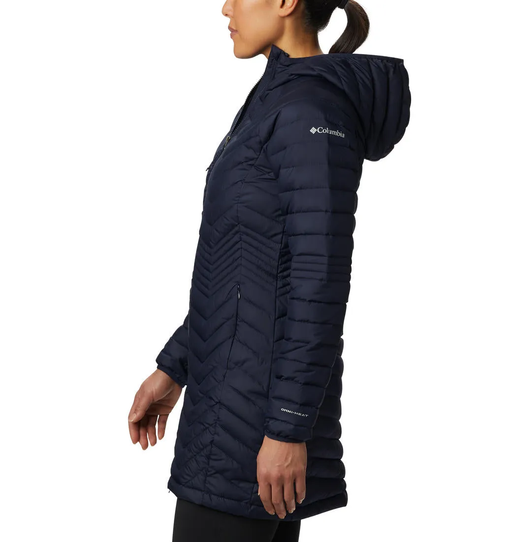 Reinforced Shoulder Panels Winter Outer Layer Columbia Women Navy Blue Powder Lite Mid Jacket