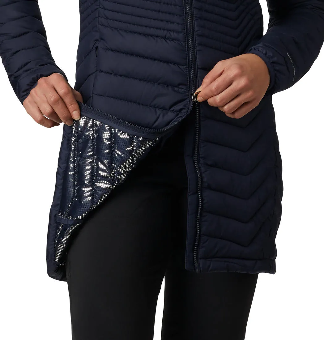 Columbia Women Navy Blue Powder Lite Mid Jacket Recommend Modern Fit