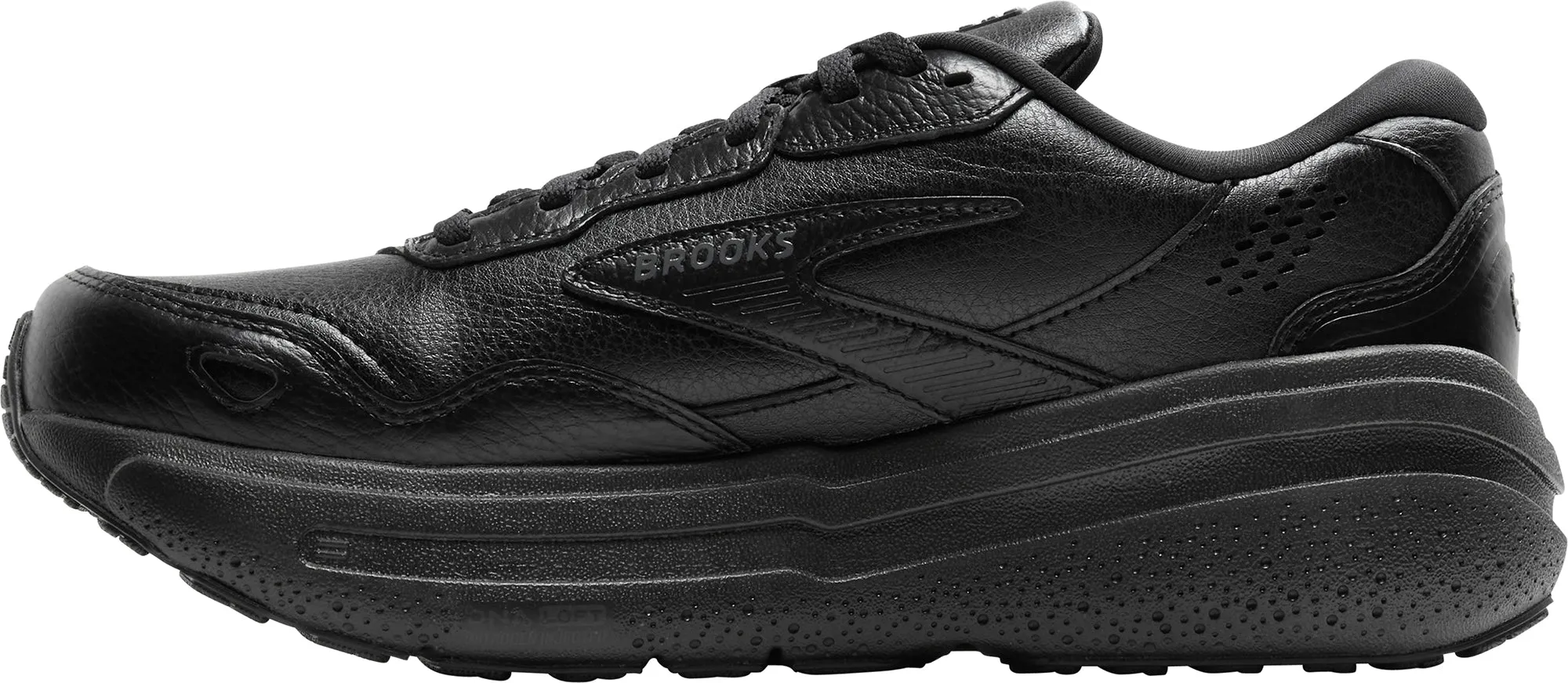 Brooks Ghost Max L Womens Walking Shoes - Black Compression Molding