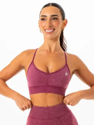 Stonewash Seamless Sports Bra - Wine Stonewash Classic activewear