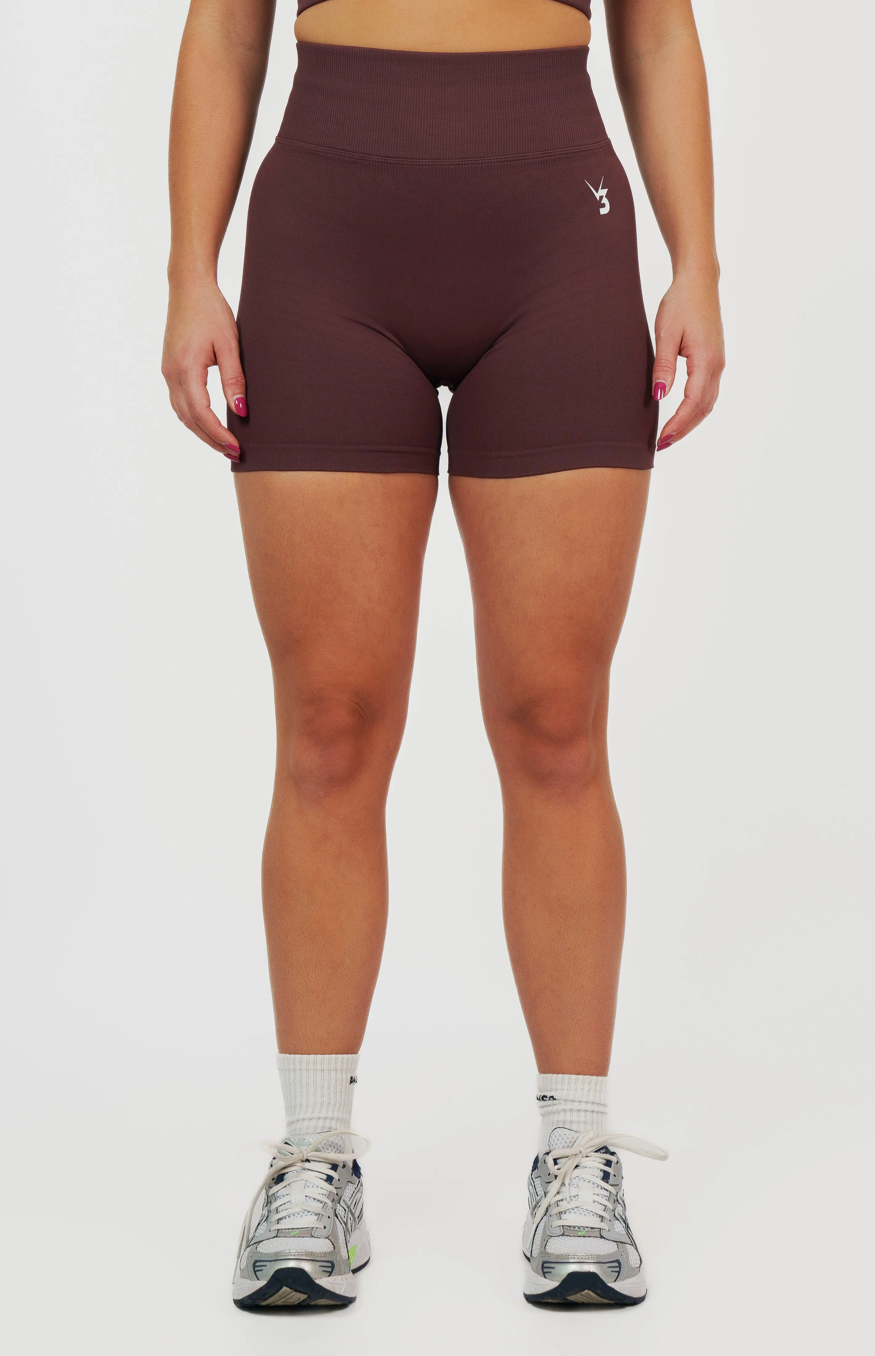 Form Seamless Scrunch Shorts - Plum Purple Stretch Fit Design Polyester shorts