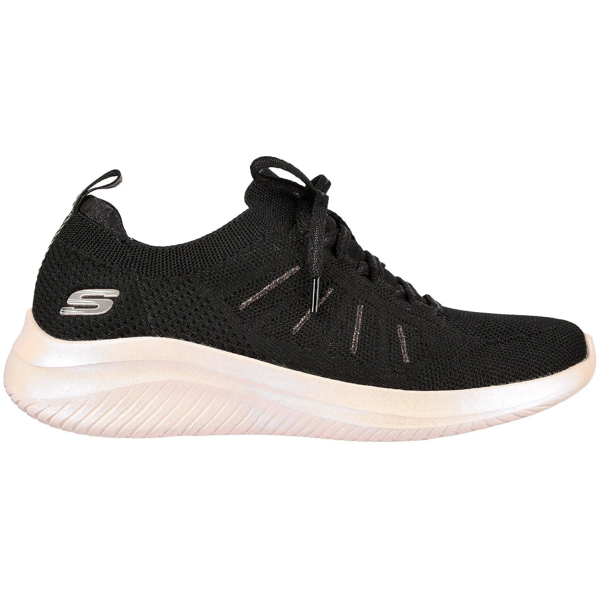 Skechers Ultra Flex 3.0 Glowing Sky Womens Training Shoes - Black Waterproof Outdoor Travel