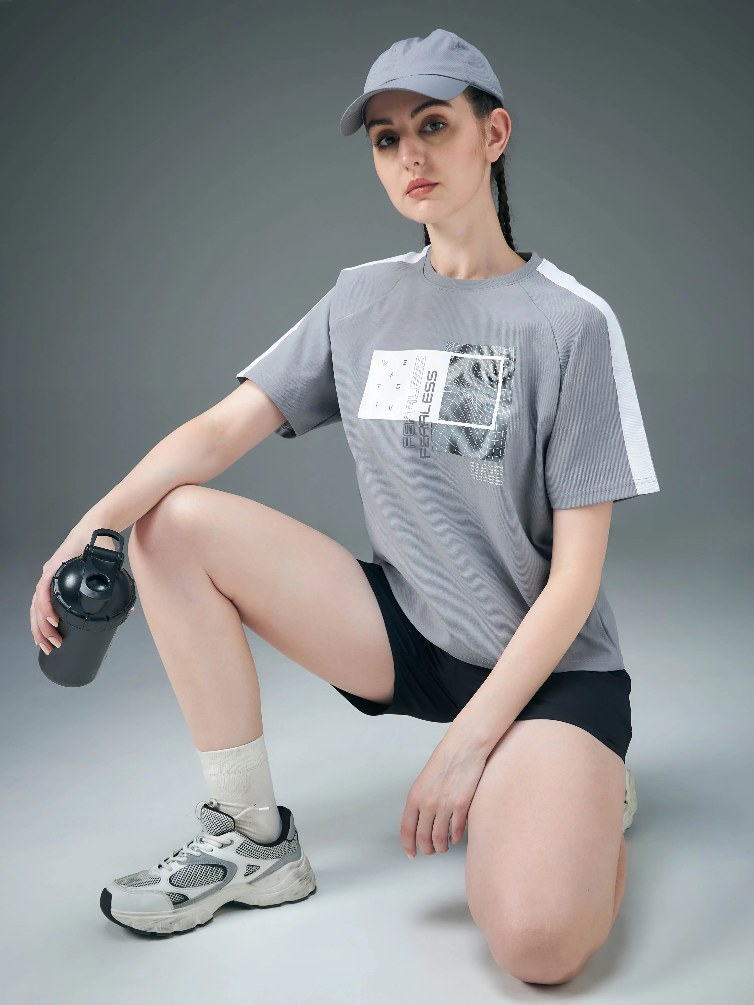 Women Printed Relaxed Fit Round Neck T-shirt with ELASTOPLUS Flexible Neckline Relaxed Comfort Wear