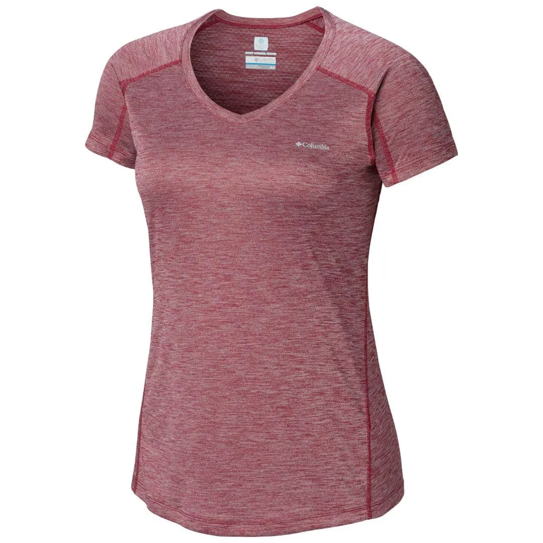 Relaxed Style Columbia Women Purple Zero Rules Short Sleeve Shirt (Sun Protection)