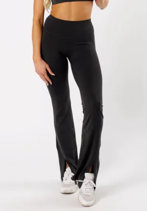 Reluna? Front Slit Sculptseam? Flare Leggings 34" Black Body shaping