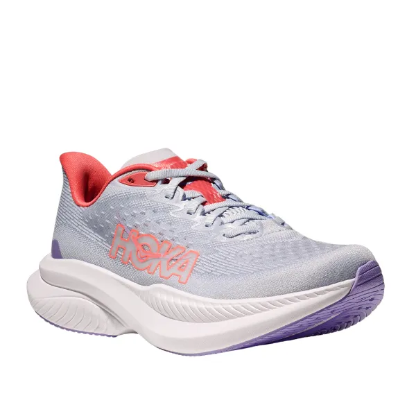 HOKA Women's Mach 6 Wide Grey/Orange anti - slip outsole molded insole shoes