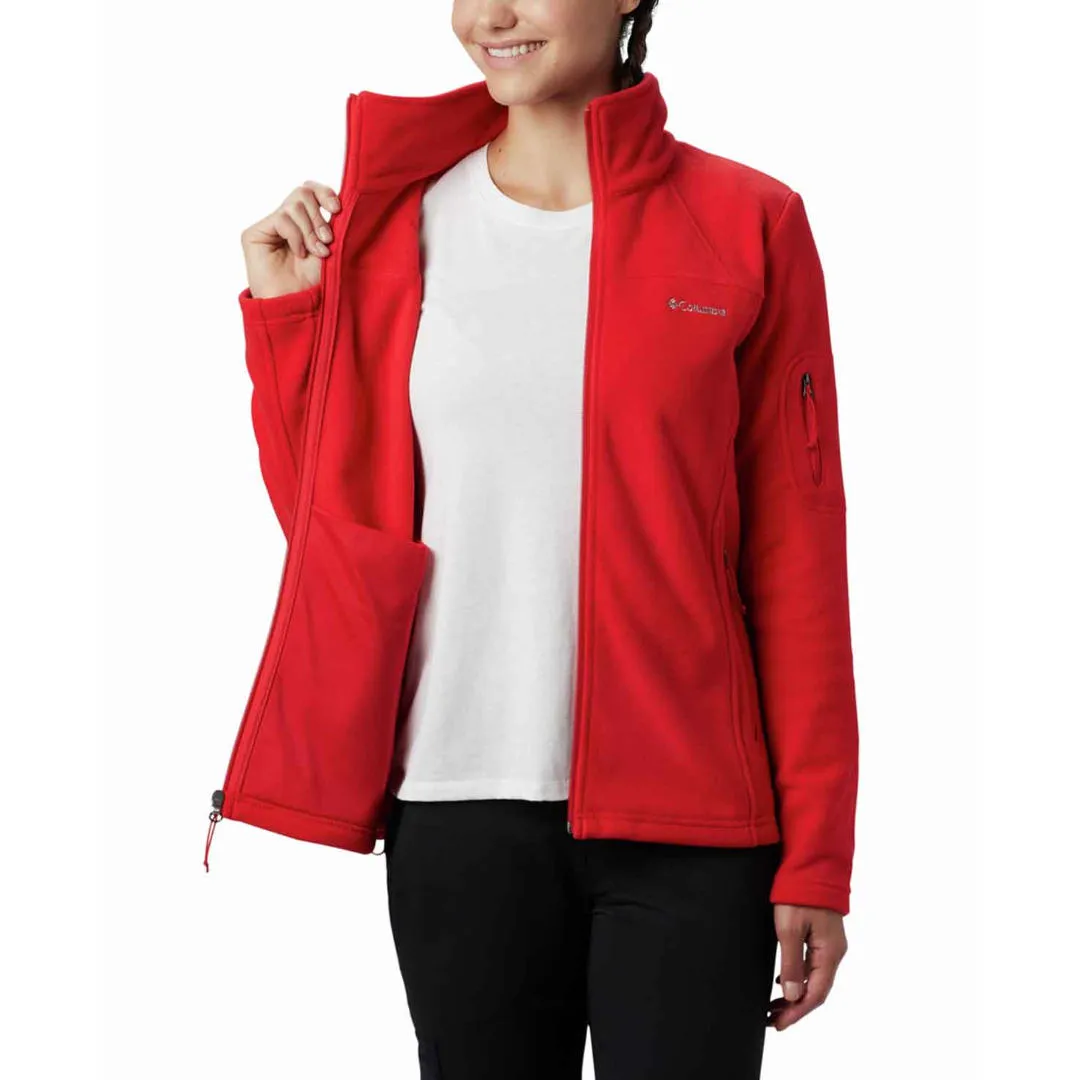 Columbia Women Red Fast Trek II Jacket Casual Comfort suitable for spring activities