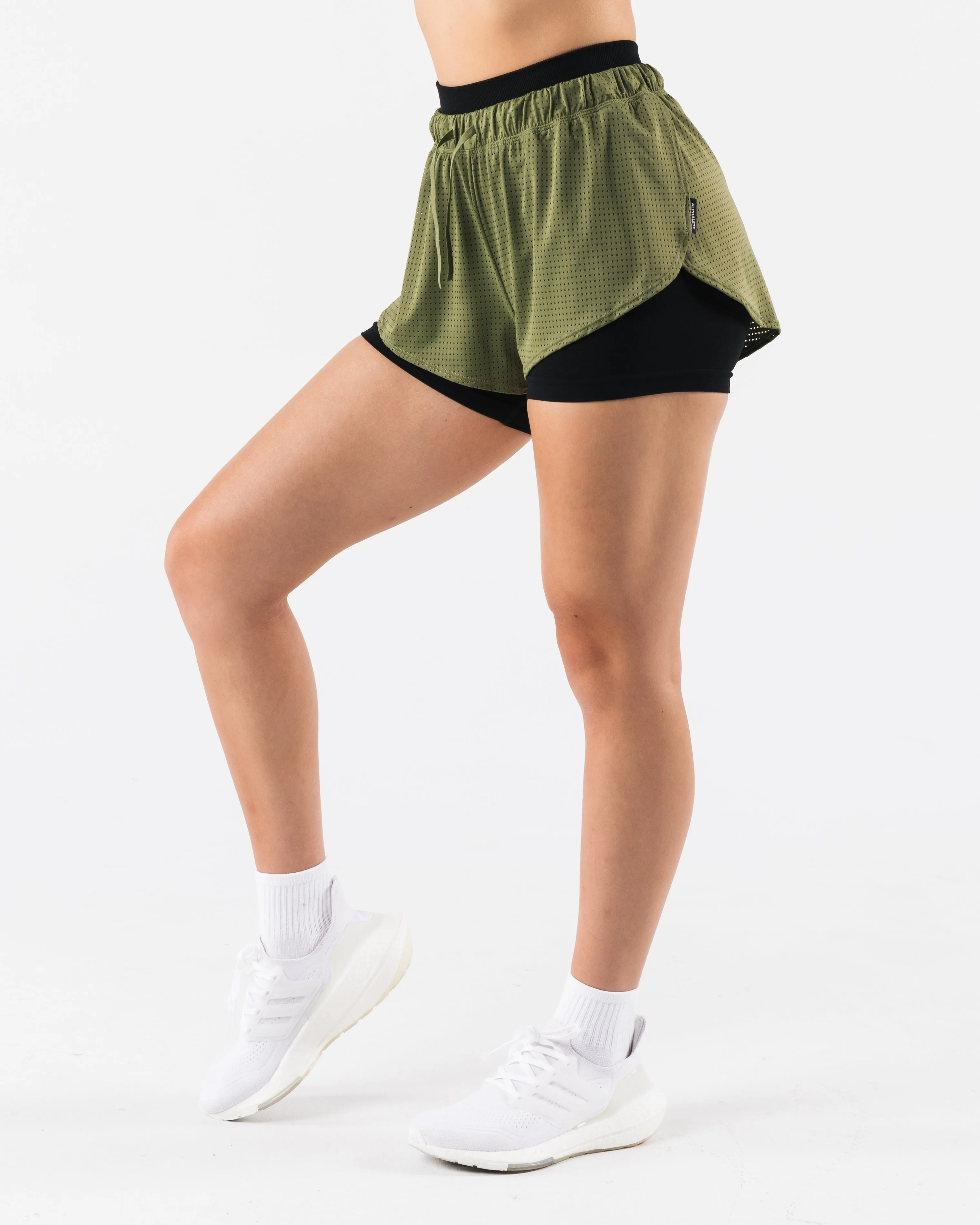 Margo Mesh Short - Agave Subtle Charm