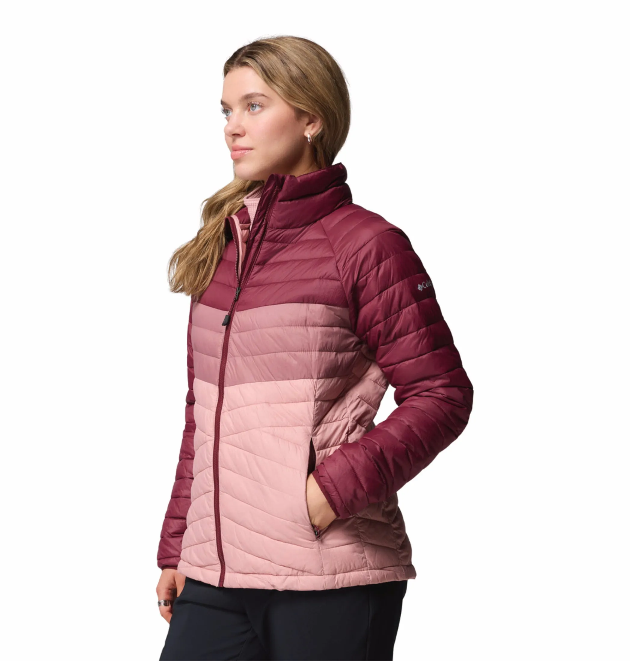 Inventory Columbia Women Pink OmniShield Powder Pass Down Jacket