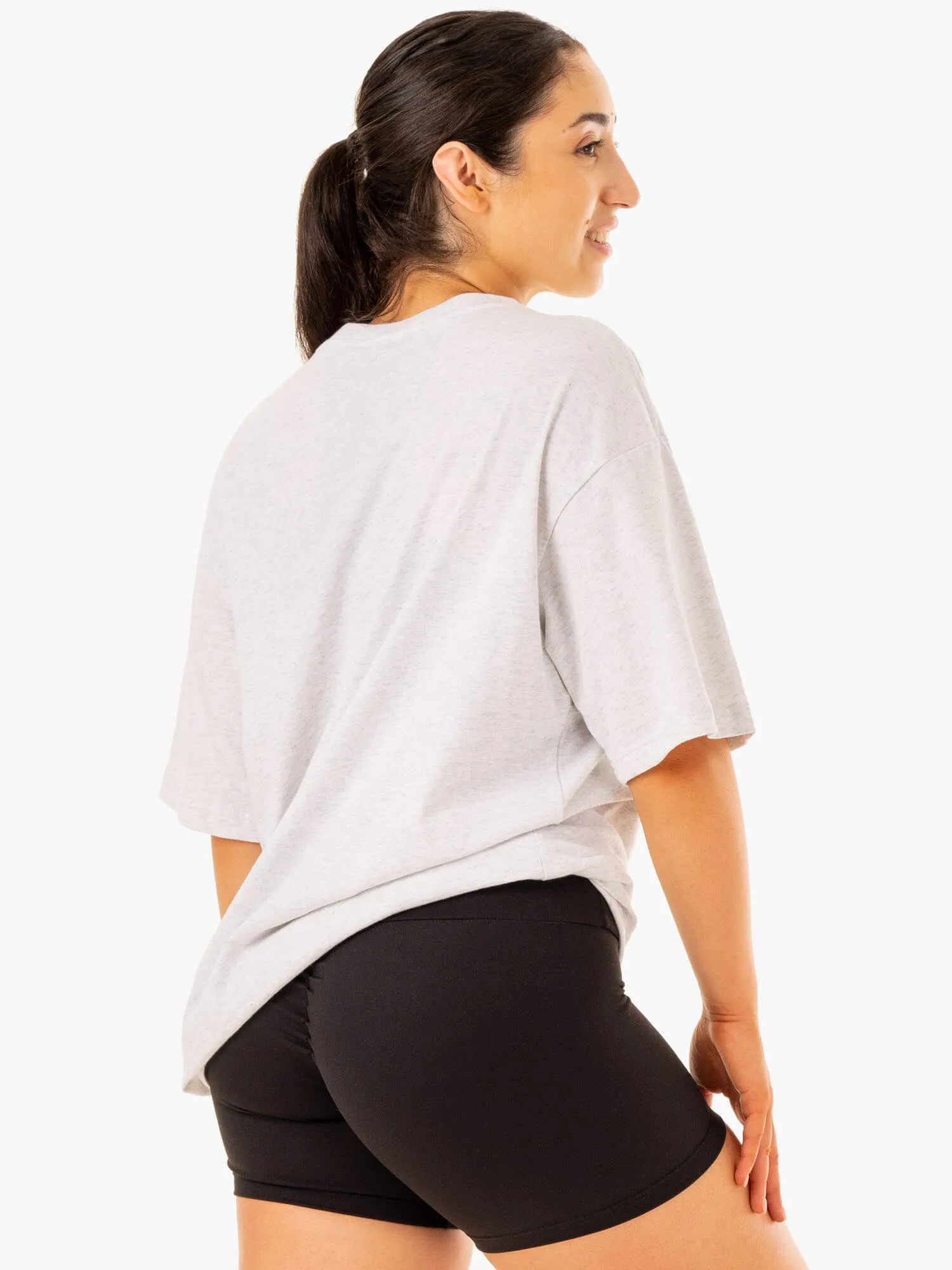 Stylish Comfort AdvancedMoistureManagement Oversized T-Shirt - Snow Marl