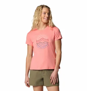 Active Layering RecycledBlend Columbia Women Pink Sloan Ridge Graphic SS Tee