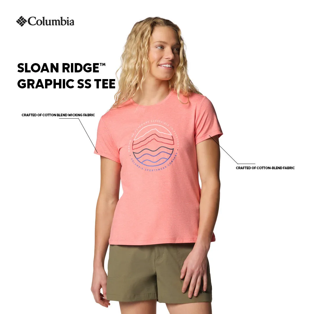 Daily Comfort Columbia Women Pink Sloan Ridge Graphic SS Tee