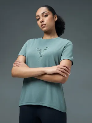 Women Printed Regular Fit Round Neck Sports Tee with TECHNOCOOL  Round neck simplicity
