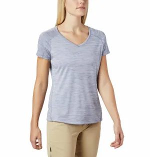 Columbia Women Blue Zero Rules Short Sleeve Shirt (Sun Protection) Short Sleeve