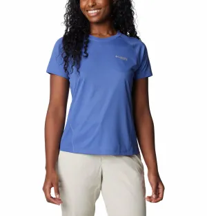 Columbia Women Blue Cirque River Short Sleeve Crew Weekend Wear insulated