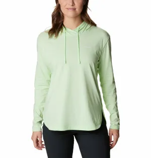 Columbia Women Green Sun Trek Hooded Pullover (Sun Protection) Oversized Silhouette Seasonal Casual
