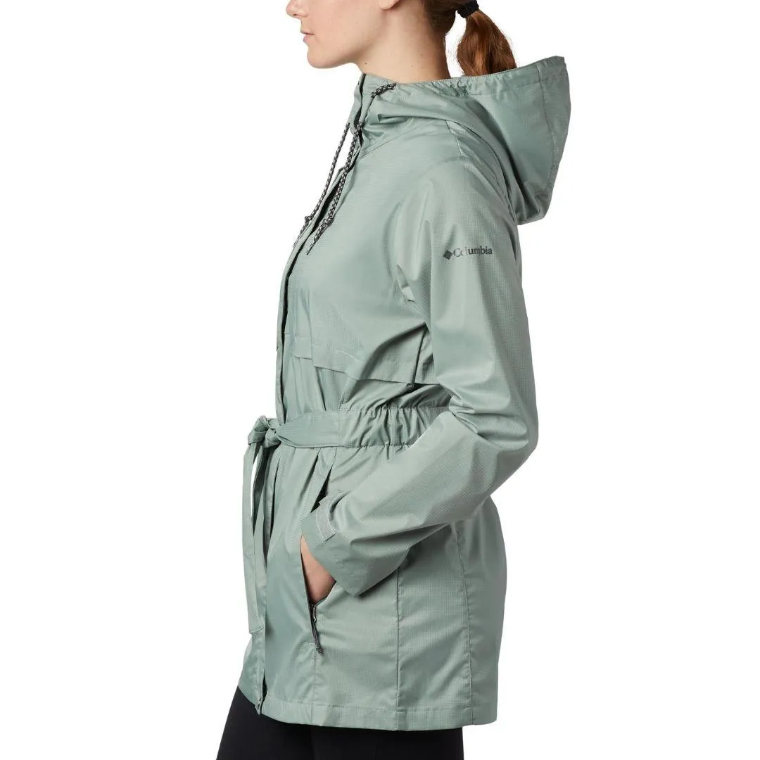Columbia Women Green Pardon My Trench Rain Jacket Process