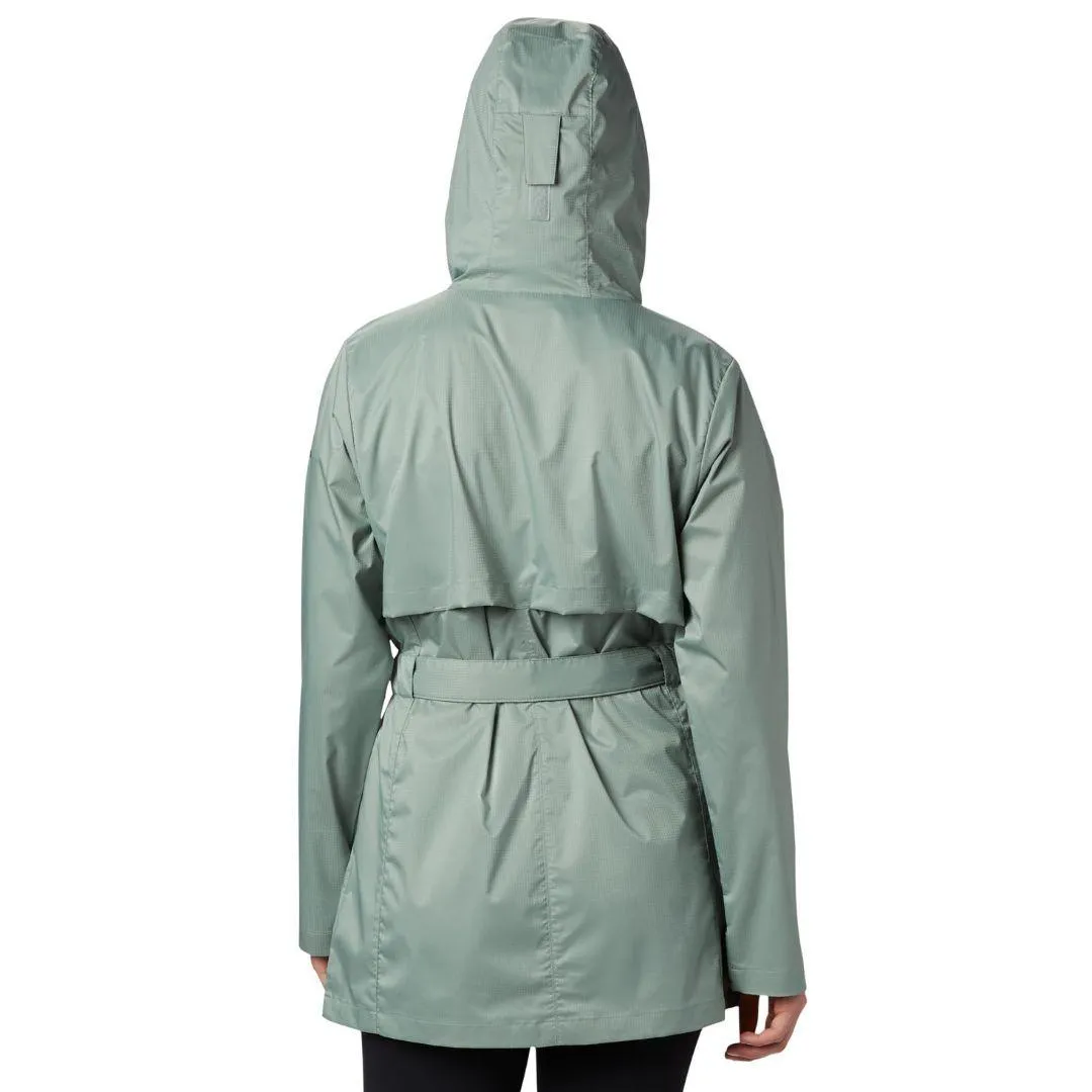 detachable sleeves Columbia Women Green Pardon My Trench Rain Jacket