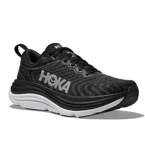 HOKA Women's Gaviota 5 Wide Black/White high - visibility shoes functional shoe utility