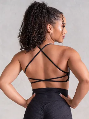 Icon Sports Crop - Black Marl temperature regulation