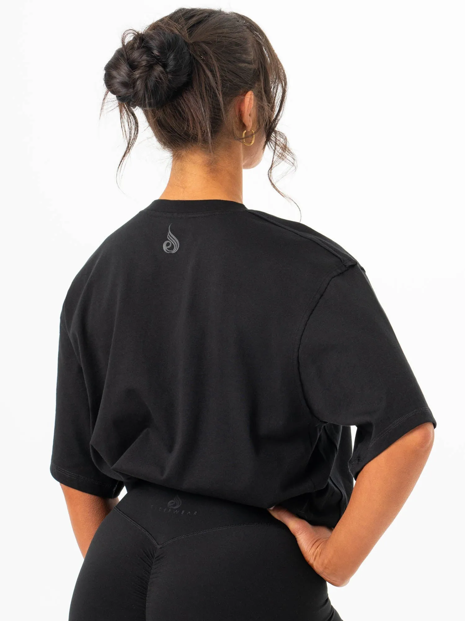 Chafe Free Armhole Force Oversized T-Shirt - Black