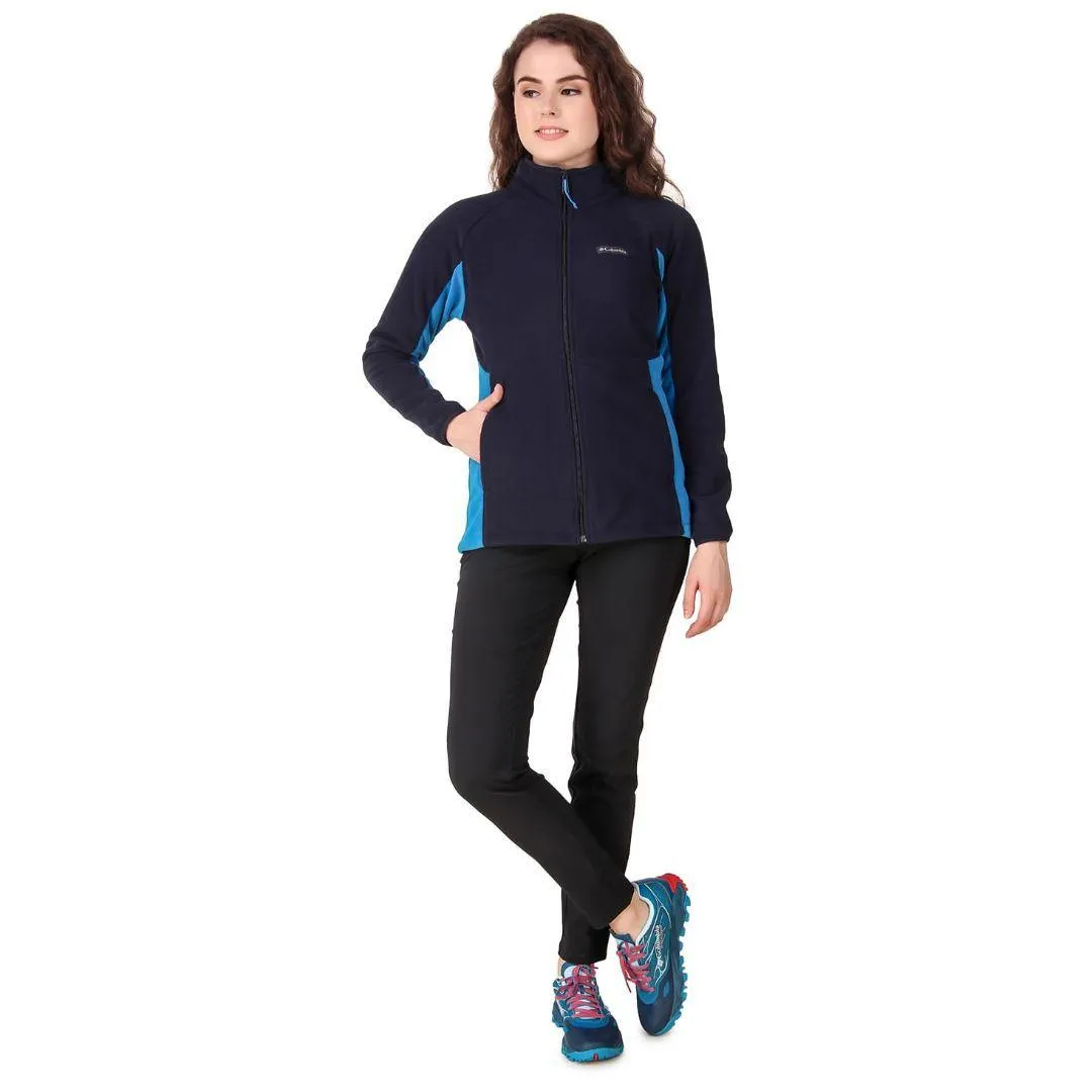 Columbia Women Navy Blue Basin Trail Fleece Full Zip rainy