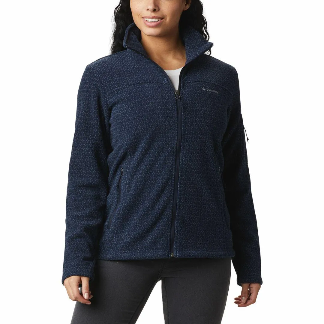 Columbia Women Blue Fast Trek Printed Jkt Climb Period