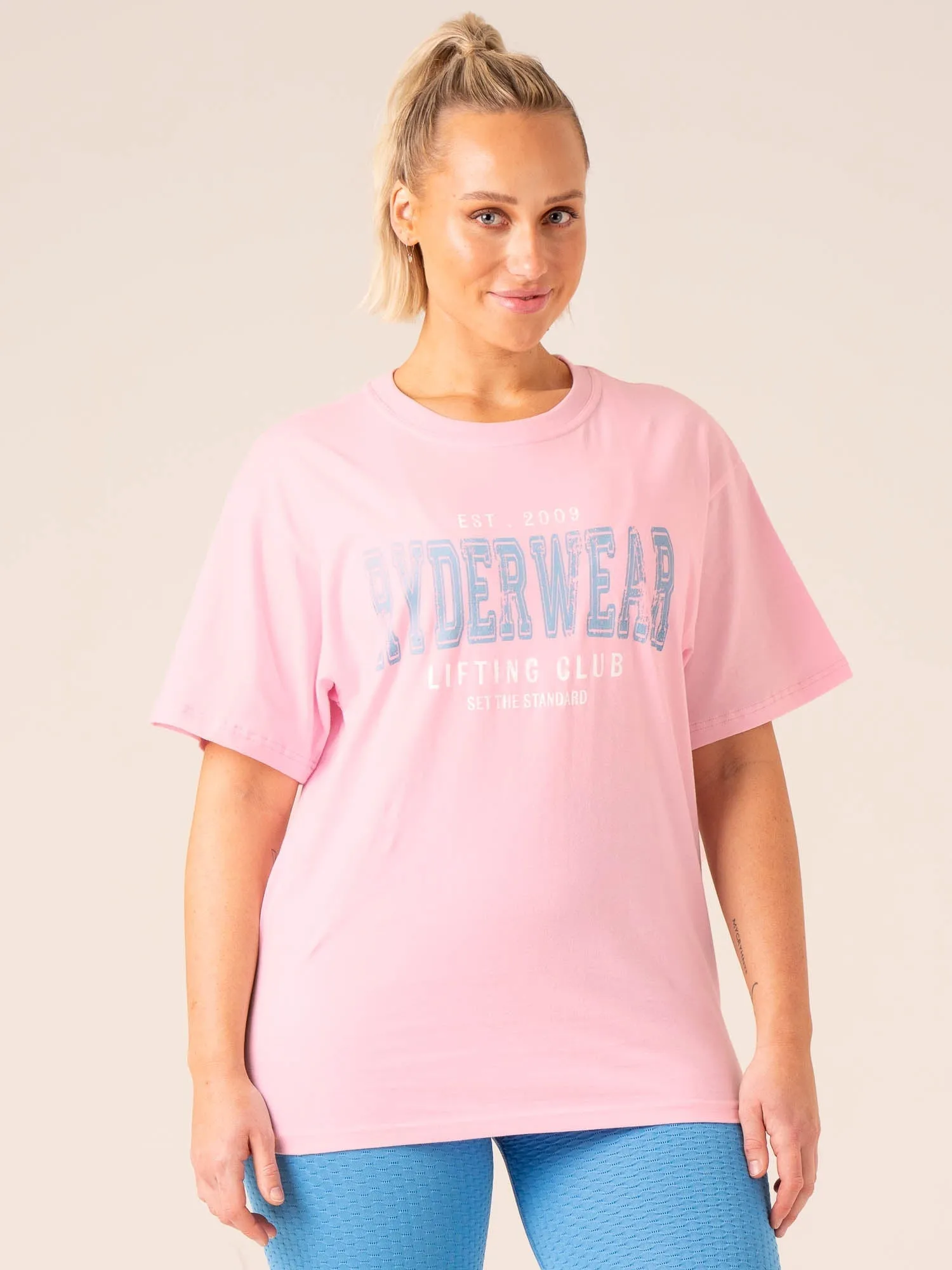 Grit Oversized T-Shirt - Pink Relaxed Flex