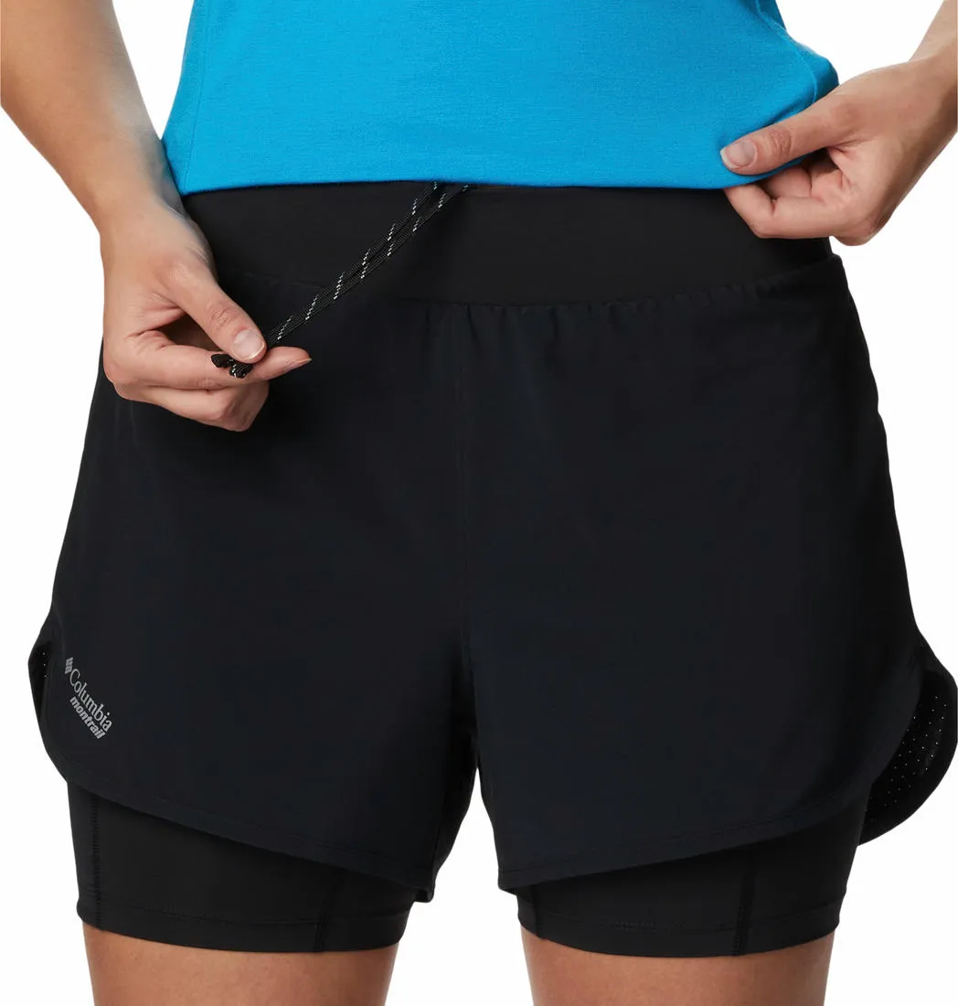 Columbia Women Black W Endless Trail 2n1 Short dungarees
