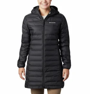 Columbia Women Black Lake 22 Down Long Hooded Jacket Flexible Seams Diary