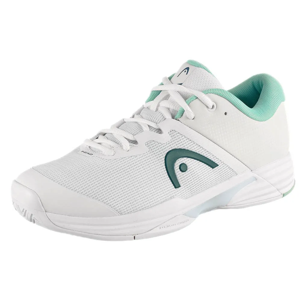 Head Women's Revolt EVO 2.0 - White/Turquoise Canvas Upper Impact Absorb