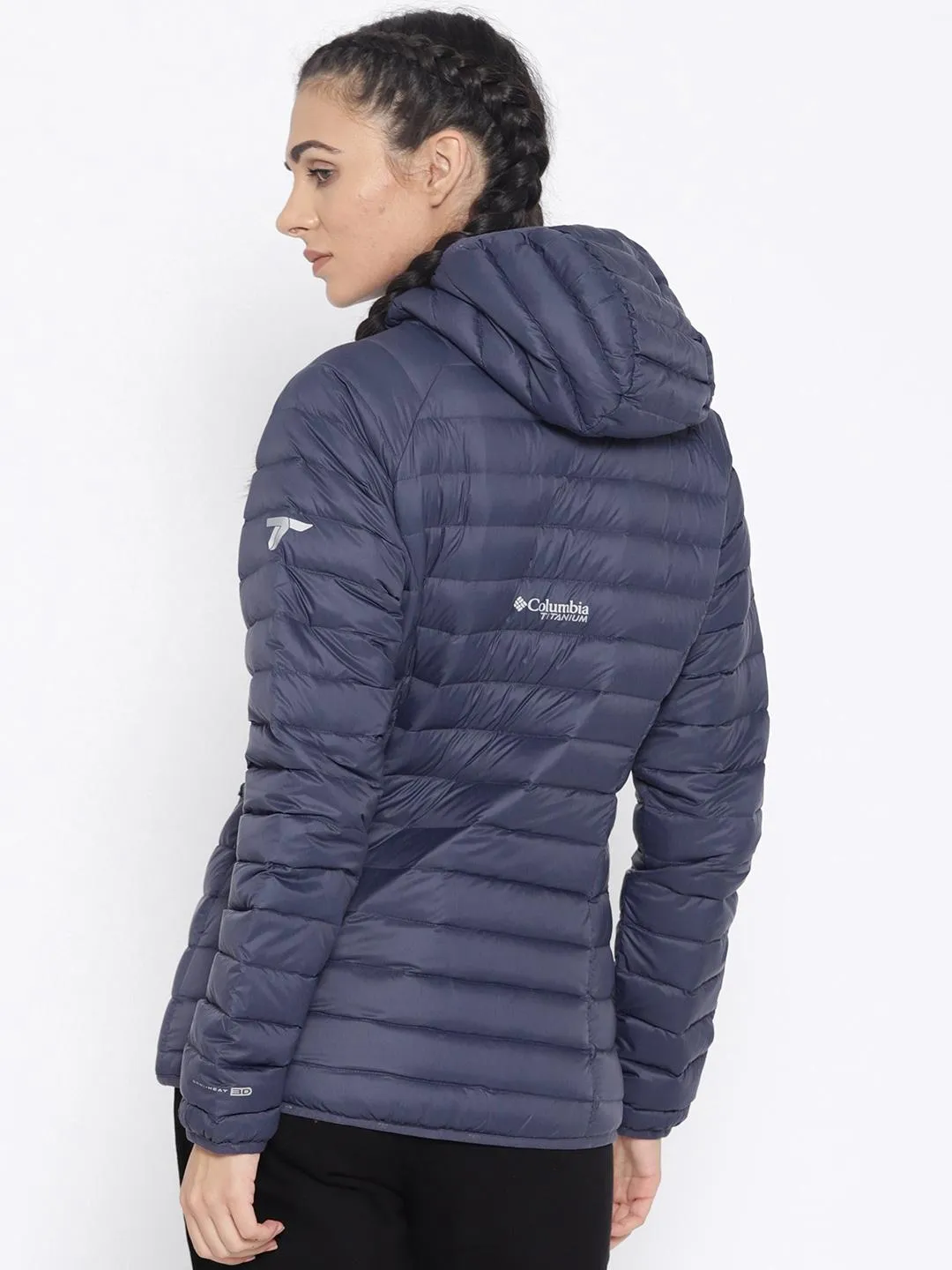 work event Columbia Women Blue Alpha Trail Down Hooded Jacket