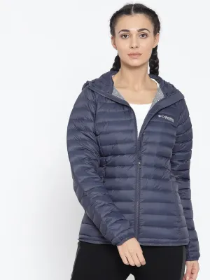 waterproof Columbia Women Blue Alpha Trail Down Hooded Jacket