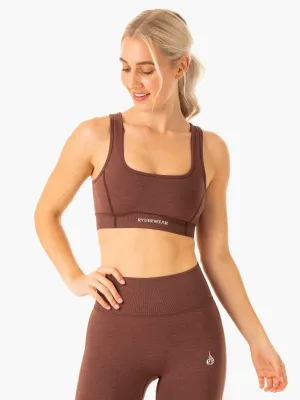 Enhance Seamless Sports Bra - Chocolate Supportive structure Wear alone seams