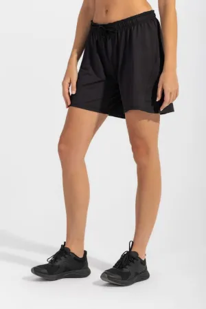 Running Shorts Black Camouflage Pattern