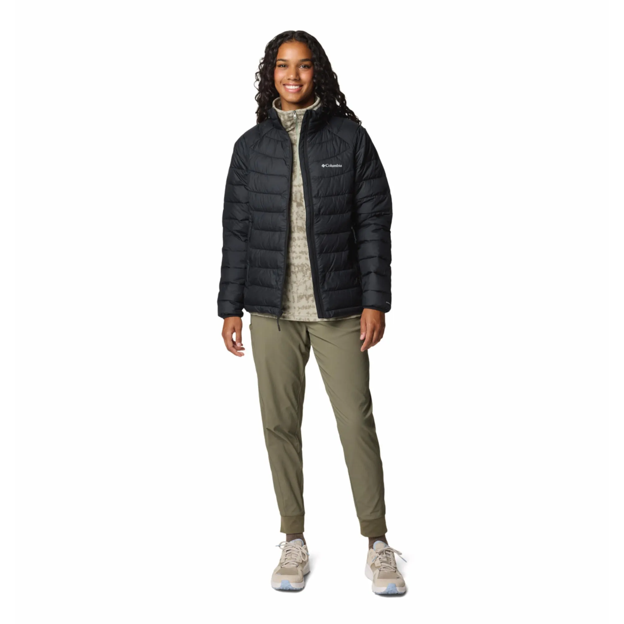 Breathable mesh lining Cool Touch Columbia Women Black Powder Lite II Full Zip Jacket